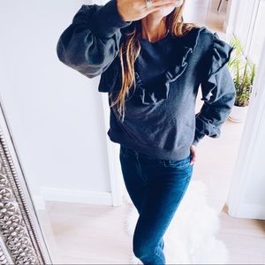 Ruffle Peasant Sweater